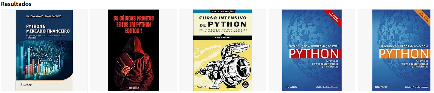 livros de python na amazon